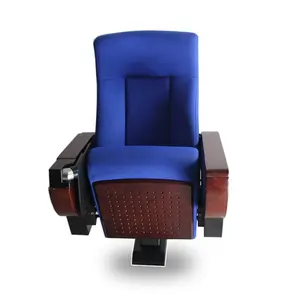 Single leg auditorium seats theatre chair armchair for lecture hall with foldable writing table
