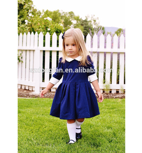 Vestito con Colletto Peter Pan <span class=keywords><strong>per</strong></span> Bambine, Abito a Tre Quarti di Manica <span class=keywords><strong>per</strong></span> Neonate, Vestito <span class=keywords><strong>per</strong></span> il Ritorno a Scuola - Product Image 2