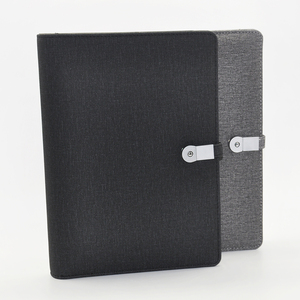 Custom in pelle Organizer Notebook diario in pelle A5 senza fili di ricarica Notebook con Power Bank - Product Image 2