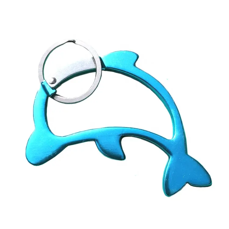 מפעל מכירה לוהטת בעלי החיים בצורת דולפין carabiner קליפ חידוש קידום מכירות אלומיניום keychain