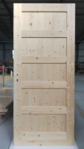 Puerta de Madera Maciza de Pino Radiata MDF--KD08A - Product Image 5