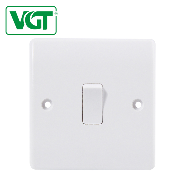 10A Wholesale 1 Gang 1 Way 250V 10A Electric Wall Socket Electric Light Switch