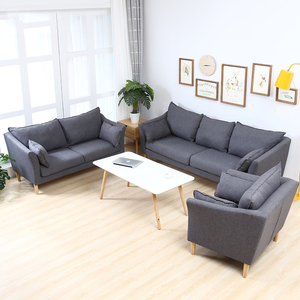 Divano in Legno a Forma di L con Cuscini per Soggiorno - Product Image 2