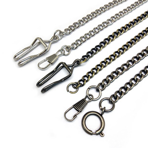 Nikel renk cep saati zincir kovboy tarzı cep saati zincirleri - Product Image 3