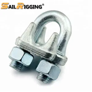 Heavy Duty Carbon Steel US Type Drop Forged Wire Rope Clip 1/8'' 3/16'' 1/4'' 5/16'' with Spray U Bolt