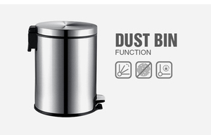 Nhà Bếp Chống Vân Tay Chải 12 Lít Thép Không Gỉ Bước Tròn Thùng Rác - Product Image 4