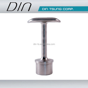 Stainless Steel T-Shape Balustrade Handrail Bracket <b>Wall</b> <b>Mount</b> End Type Rust Resistant Modern Satin/Mirror Finish - Product Image 1