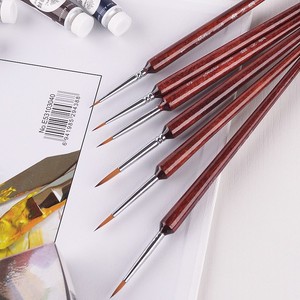 Shin Brown <span class=keywords><strong>de</strong></span> haute qualité en bois Liner Brush / <span class=keywords><strong>peinture</strong></span> <span class=keywords><strong>à</strong></span> <span class=keywords><strong>l</strong></span>'<span class=keywords><strong>huile</strong></span> brosse / brosse <span class=keywords><strong>à</strong></span> cheveux ensemble - Product Image 2