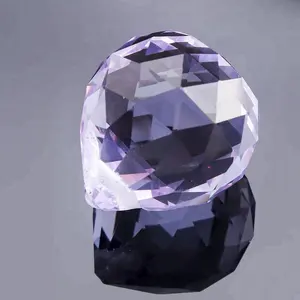 Bola facetada de cristal de cuarzo, pisapapeles, piedras naturales y minerales, bolas de cristal Feng Shui, producto de Kristal, 6CM