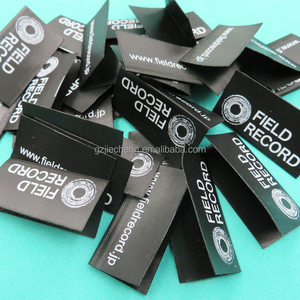 Nhà Sản Xuất Áo Khoác Màu Đen Satin Chăm Sóc Nhãn Rửa Hướng Dẫn Giặt May Nhãn Lụa Màn Hình Quần Áo Tag In Ấn - Product Image 4