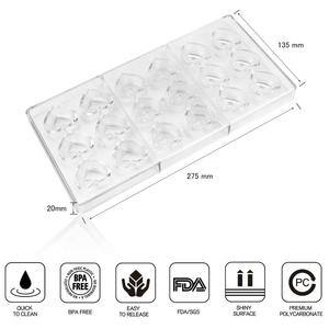 Molde de plástico de policarbonato para <span class=keywords><strong>chocolate</strong></span>, personalizado, bricolaje, PC - Product Image 2