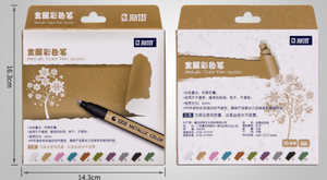 Metallic Marcatori Penna per il Rock Pittura, Set di 10 di Colore Metallico Glitter Vernice Marcatori per Adulti Libri Da Colorare, uovo di pasqua - Product Image 6