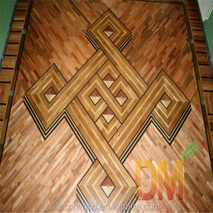 <span class=keywords><strong>Parquet</strong></span> en bois d'art, incrustation de bois, médaillon en noyer et <span class=keywords><strong>acajou</strong></span>, bordures, designs du milieu du siècle - Product Image 5