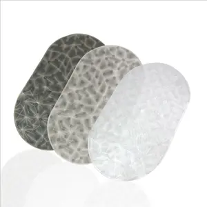 PVC 3D diamond bathroom anti-slip mat bath mat with suction cup translucent mat