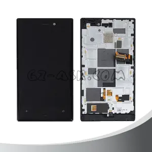 Nokia lumia 928 için çerçeve ile lcd ekran dokunmatik ekran Siyah cep telefonu yedek parça