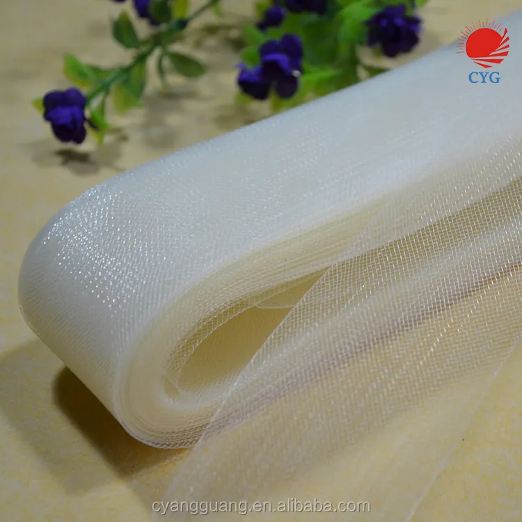 China Factory Stiff Ivory Horsehair Braid Hard Crinoline Horsehair Braid Made Dresses For Wedding Dress