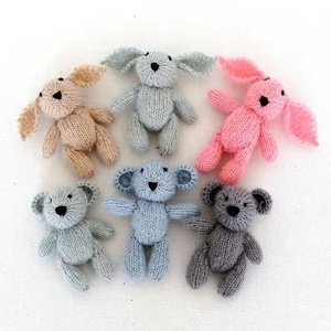 Jouet tricoté en lapin pour bébé, accessoires de photographie pour nourrissons, en peluche, Crochet, accessoires <span class=keywords><strong>Photo</strong></span> nouveau-né, Amigurumi