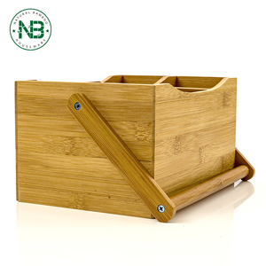 Çatal Tutucu Sofra Takımı Caddy Gümüş Caddy Sofra Masa Tutucu Salıncak Kolu Ile Organik Bambu yapılmış - Product Image 2