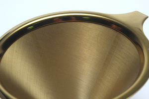 Machine à café en acier inoxydable revêtu de titane, goutteur à café, filtre en forme de cône réutilisable, <span class=keywords><strong>Double</strong></span> maille - Product Image 3
