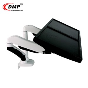 เครื่องกำเนิดพื้นที่13 " - 27" ทีวีขนาดคอมพิวเตอร์โต๊ะคู่ติดตั้งแขนจอภาพสนับสนุน - Product Image 5