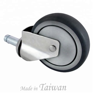 CCE Caster-ruedas giratorias de goma dura de 5 pulgadas, para uso médico - Product Image 3