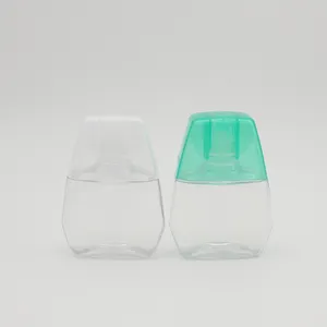 Benutzer definiertes transparentes Quadrat Die grüne Kappe 12ml Augentropfen flasche