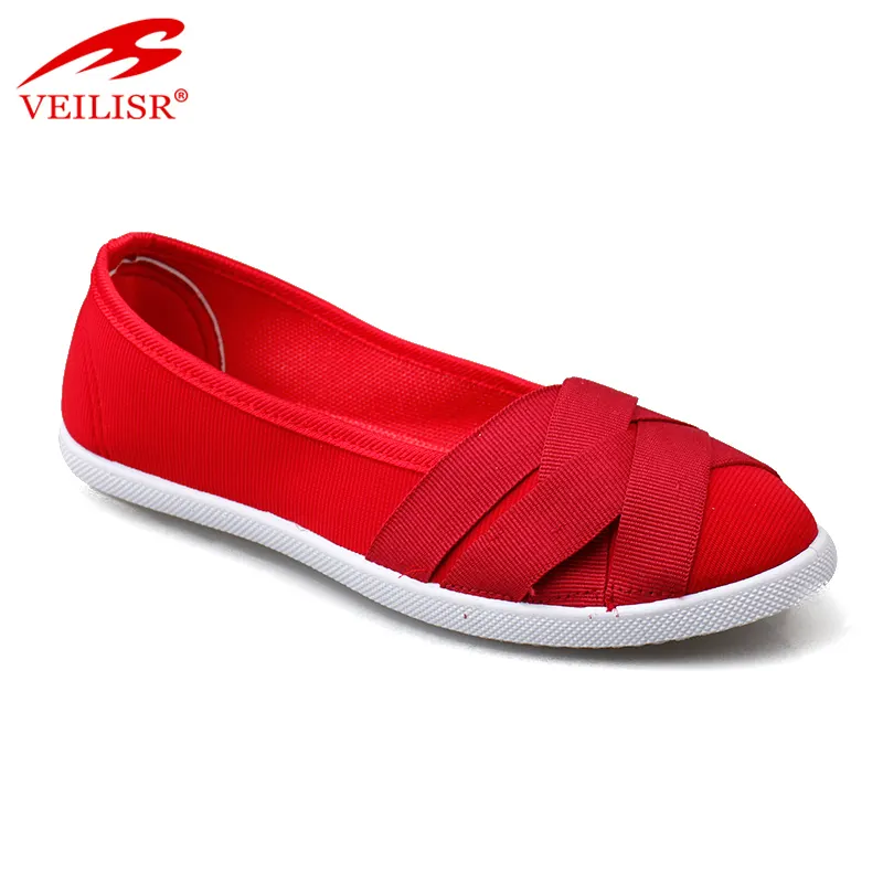 New ladies slip on flats casual canvas shoes for woman