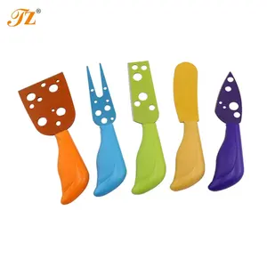 Fabbrica di Vendita Calda di Nuovo Disegno 5 pz Colourful Formaggio Set di Coltelli con Manico In Plastica