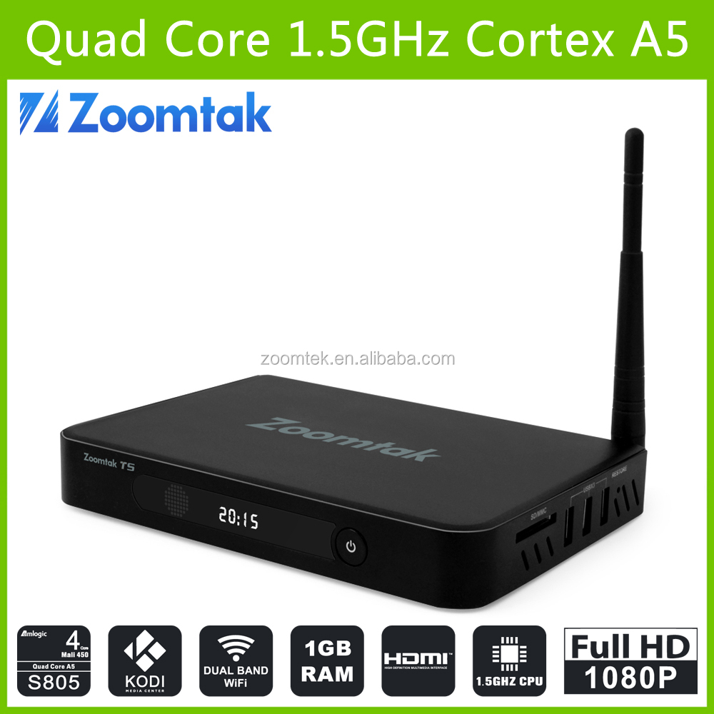 Amlogic S805 4 K 2.4 GHz / 5.8 GHz dual band wifi tv box android con KODI
