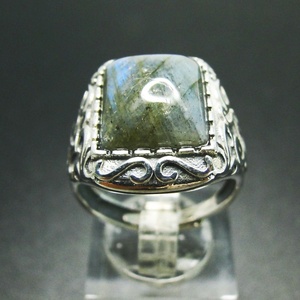 925 Sterling Silver Wholesale Antique Natural Gemstone <strong>Rings</strong> Men's <strong>Ring</strong> Fashion <strong>Labradorite</strong> <strong>Ring</strong> - Product Image 2