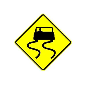속도 혹 도로 교통 경고 기호/노란색 도로 교통 사인 보드