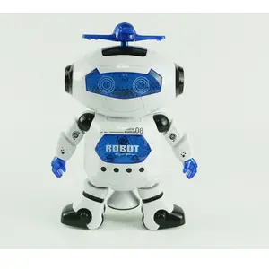 Intelligent Action 360 Degree Stunt Spin Dancing Robot Toy Mini Plastic Window Box Unisex 60 ABS Light and Music Plastic Toys