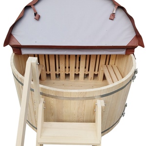 Baignoire ronde en bois pour adultes, excellente qualité, portable - Product Image 3