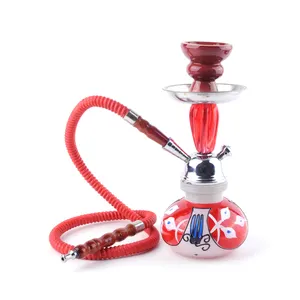 JL-370AH Wholesale Glass Hookah With Plastic Hookah Hose Portable Art Mini Hookah