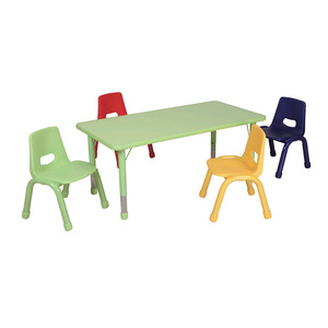 समायोज्य बच्चों की मेज कुर्सी बालवाड़ी खेलने पूर्व फर्नीचर बच्चों डेस्क - Product Image 2