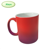 Venta al por mayor de doble color de cerámica de la sublimación de cambio de color taza de café