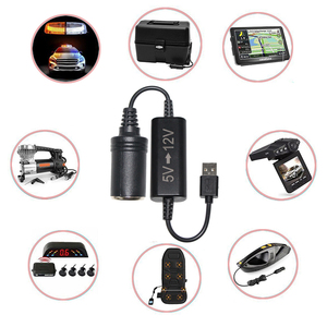 Invertör 5v 12 volt dönüştürücü adaptör 5V 2A USB A erkek için 12 V araba çakmak soket dişi - Product Image 5
