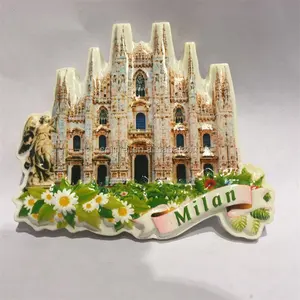 Milan Katedrali Turist Hatıra Epoksi Buzdolabı Mıknatısı
