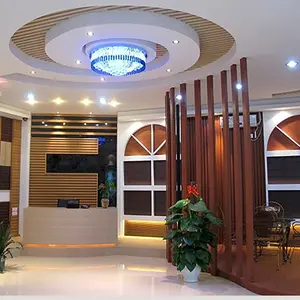 Square hollow plastic tube partition hanging bead room divider living room glass partition