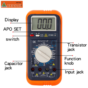 DT9804 Chính Xác Di Động Kỹ Thuật Số Multimeter Backlight AC / DC Ampe Kế Vôn Kế Ohm Tester Meter Điện Trở Kháng - Product Image 3