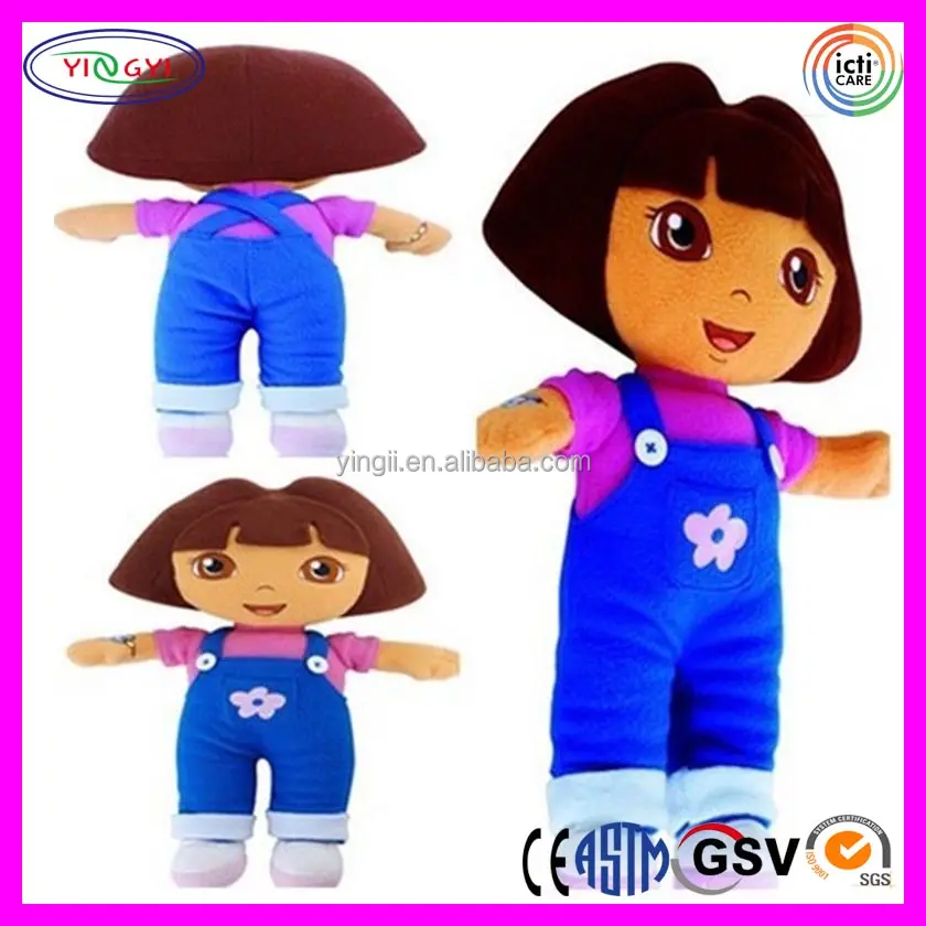 A756 Cuddly Cartoon Dora the Explorer Toy Doll Stuffed Plush Soft Kids Girl Dora Doll
