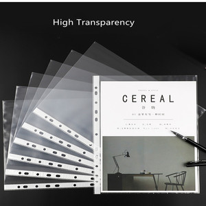 Biểu tượng tùy chỉnh 11 lỗ rõ ràng tập tin tay áo tấm <span class=keywords><strong>A4</strong></span> Kích thước tấm bảo vệ đấm túi cho tập tin - Product Image 5