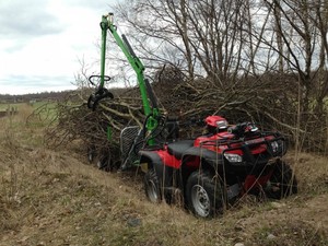 RIMA 2.5 Ton Log Rampino Rimorchio/ATV Legname Rimorchio Con 3.4m Idraulico Gru e 30m Idraulico argano - Product Image 4