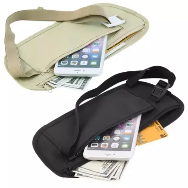 HOT Invisible Travel Waist Packs Waist Pouch for Passport Money Belt Bag Hidden Security Wallet Gifts