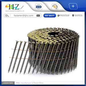 1 1/4 \ "1 1/2 \" 1 3/4 \ "11 Gauge 0.120 \" Glad 15 Graden Diamant Punt Cs Ss Bv Hdg Mg 7200 Tel Coil Nagel Stalen Dakspijkers - Product Image 3