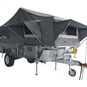 7x6ft High Quality Off-Road Hard Floor Forward Folding Enamel Baking Camper Trailer