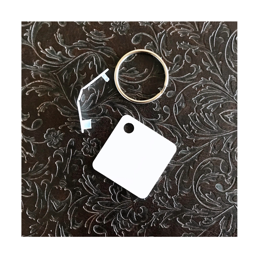 Изготовленные на заказ квадратные формы сублимационные алюминиевые металлические заготовки Металлические Брелки индивидуальный дизайн