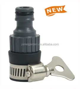 Adaptador de grifo con abrazadera de manguera de agua ajustable, adaptador de grifo universal, conector rápido