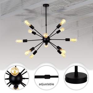 Moderno <span class=keywords><strong>restaurante</strong></span> bar counter arte satélite negro araña industrial metal bola colgante de <span class=keywords><strong>la</strong></span> lámpara/luz/lámpara - Product Image 3