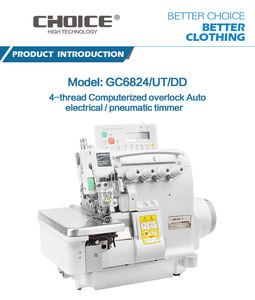 GC6824/UT/DD nuevo <span class=keywords><strong>Tipo</strong></span> 4 hilo Auto Trimmer <span class=keywords><strong>de</strong></span> máquina <span class=keywords><strong>de</strong></span> <span class=keywords><strong>coser</strong></span> <span class=keywords><strong>Overlock</strong></span> Industrial - Product Image 3